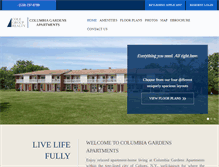 Tablet Screenshot of columbiagardensapts.com